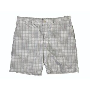 Ben Hogan Men’s 42W Golf Shorts Gray Plaid Active Flex Stretch Performance New